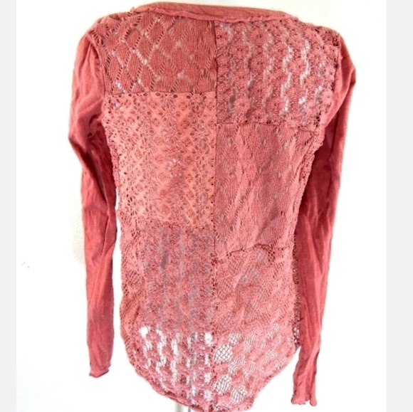 Free People Patches of Lace Henley - Picture 2 of 4